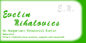 evelin mihalovics business card